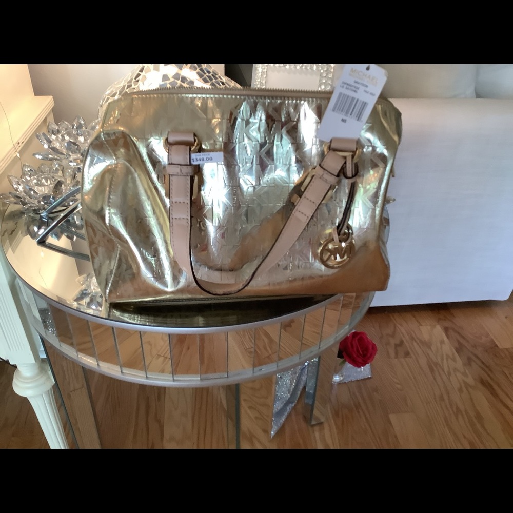 Beautiful leather gold Michael kors satchel bag - Picture 6 of 7